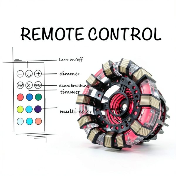 Moonacy Arc Reactor Toy Night Light Remote Control Rotatable-1