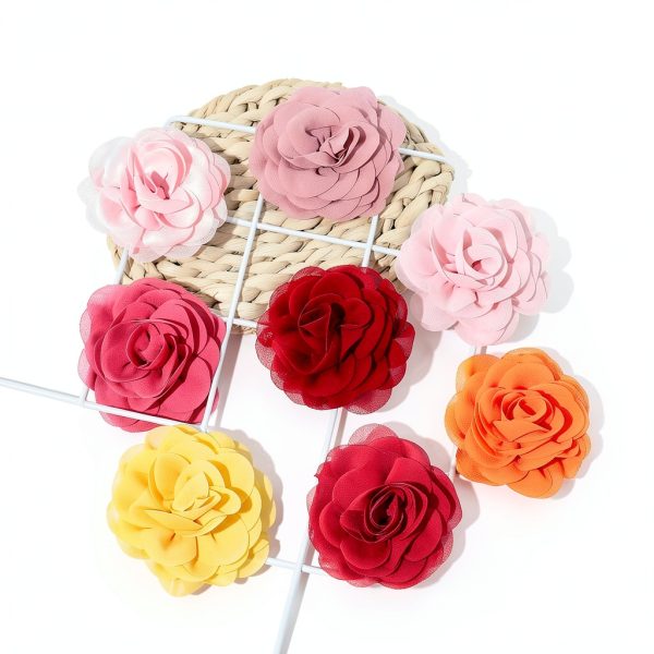 InnoHHustle Dog Collar Charms Chiffon Flower Accessories-4