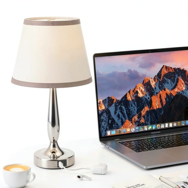 Kakanuo Touch Bedside Lamp USB Charging Modern Nightstand-1