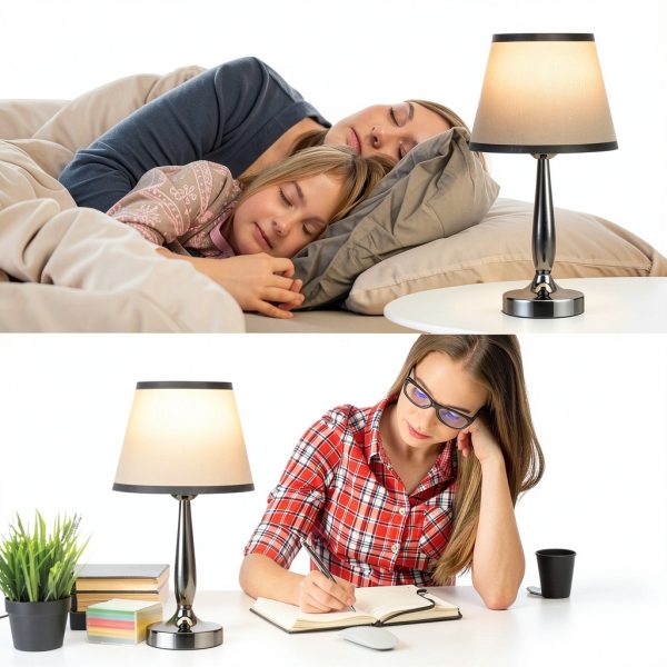 Kakanuo Touch Bedside Lamp USB Charging Modern Nightstand-4