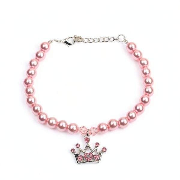 SKS Dog Collar Charm Rhinestone Pet Necklace Crown Jewelry-7