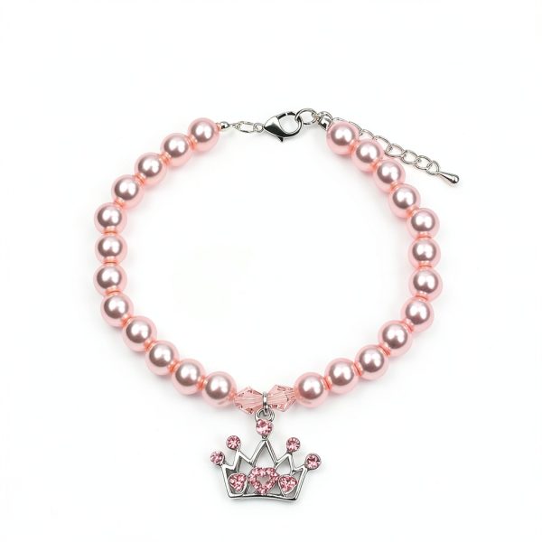 SKS Dog Collar Charm Rhinestone Pet Necklace Crown Jewelry-3