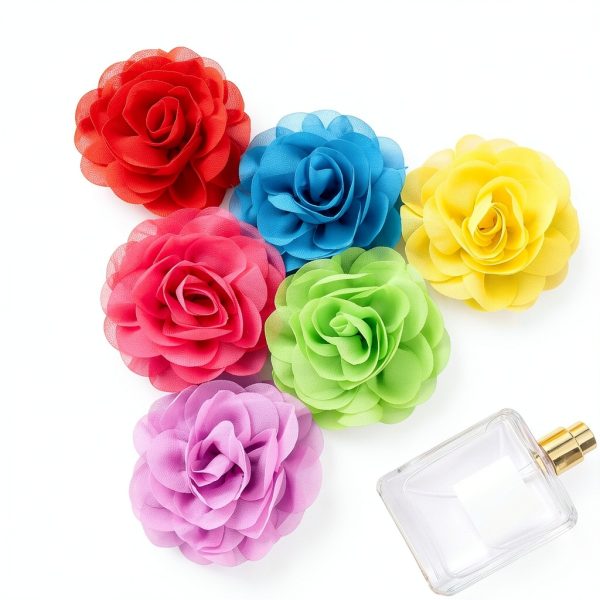 WILLBOND Dog Collar Flowers Chiffon Elastic Band Pet Charms-3