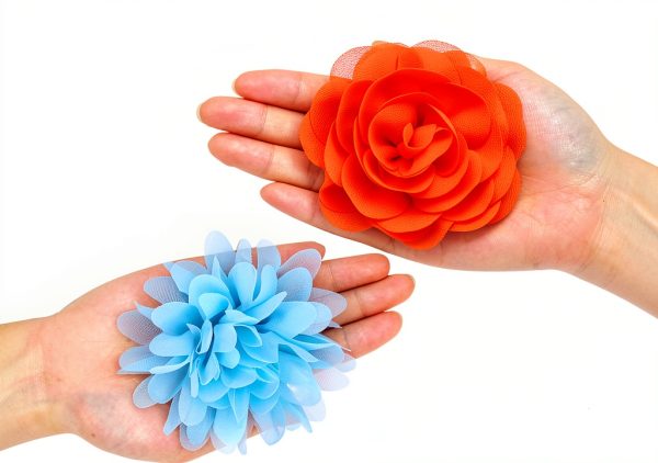 Catcan Dog Collar Flower Charm Soft Chiffon Pet Accessory-3