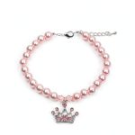 SKS Dog Collar Charm Rhinestone Pet Necklace Crown Jewelry-0