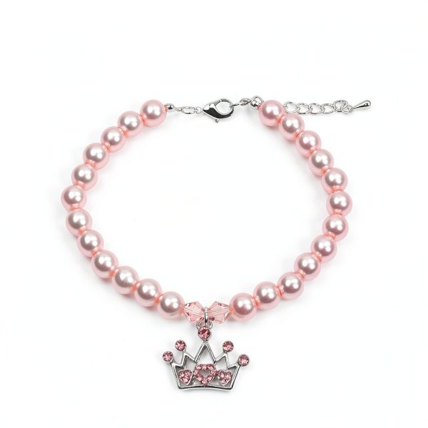 SKS Dog Collar Charm Rhinestone Pet Necklace Crown Jewelry-0