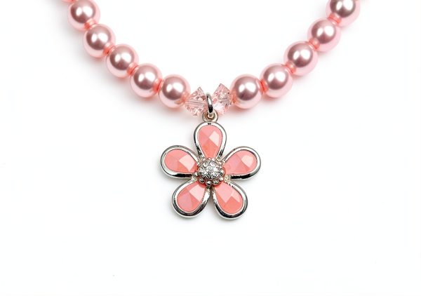 SKS Pearl Dog Necklace Rhinestone Collar Pet Jewelry-4