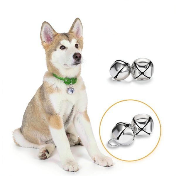 Xthrotsenk Pet Bells Loud Sound Durable Metal Collar-4