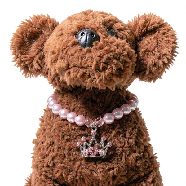 SKS Dog Collar Charm Rhinestone Pet Necklace Crown Jewelry-1