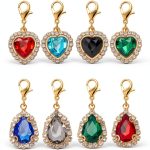 Rhinestone Pet Collar Charms Alloy Glass Decor Dogs Cats-0