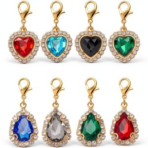 Rhinestone Pet Collar Charms Alloy Glass Decor Dogs Cats-0