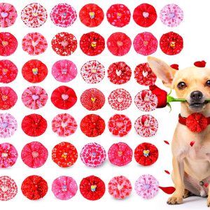 Sanwuta Valentines Dog Collar Charms Heart Design Adjustable-0