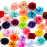 WILLBOND Dog Collar Flowers Chiffon Elastic Band Pet Charms-0