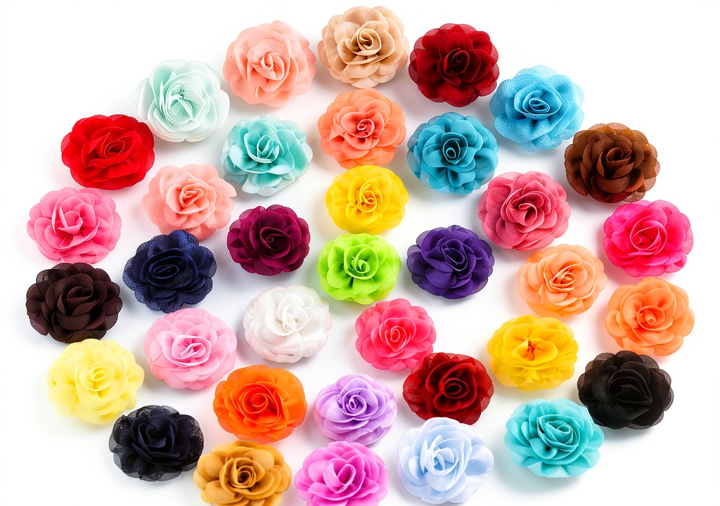 'WILLBOND dog collar flowers in multiple colors displayed on a pet collar'