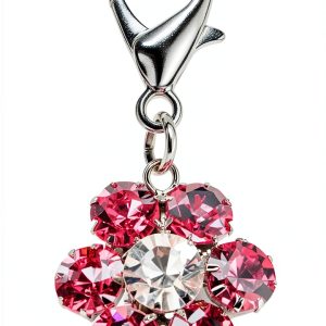 Pavo Dog Collar Charm Rhinestone Flower Pet Accessory-0