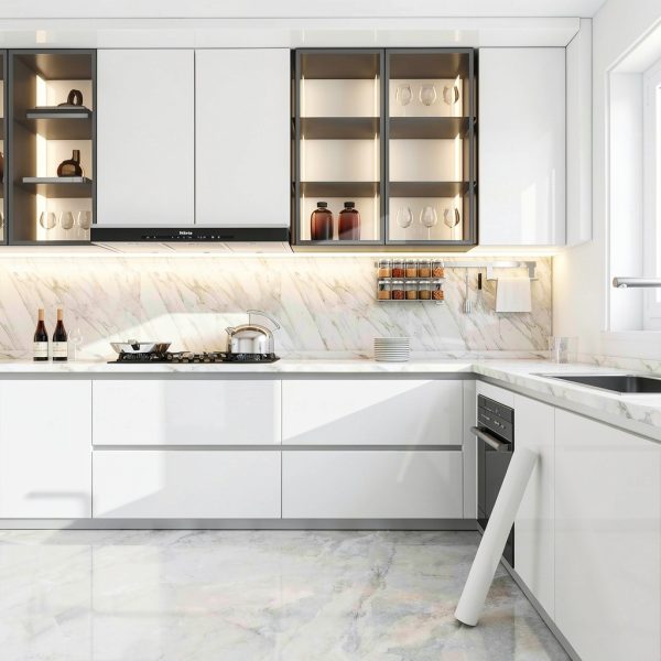 OYEWALLS Contact Paper Modern Gray Heat Resistant Wallpaper-2