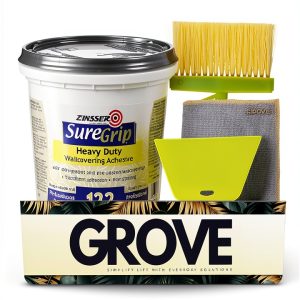 GROVE Wallpaper Adhesive Set with Tools for Smooth Finish-0