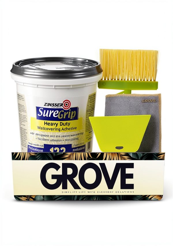 GROVE Wallpaper Adhesive Set with Tools for Smooth Finish-0