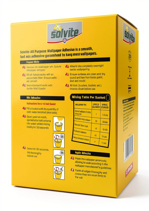 Solvite Wallpaper Adhesive Strong Washable Vinyl Paste-1