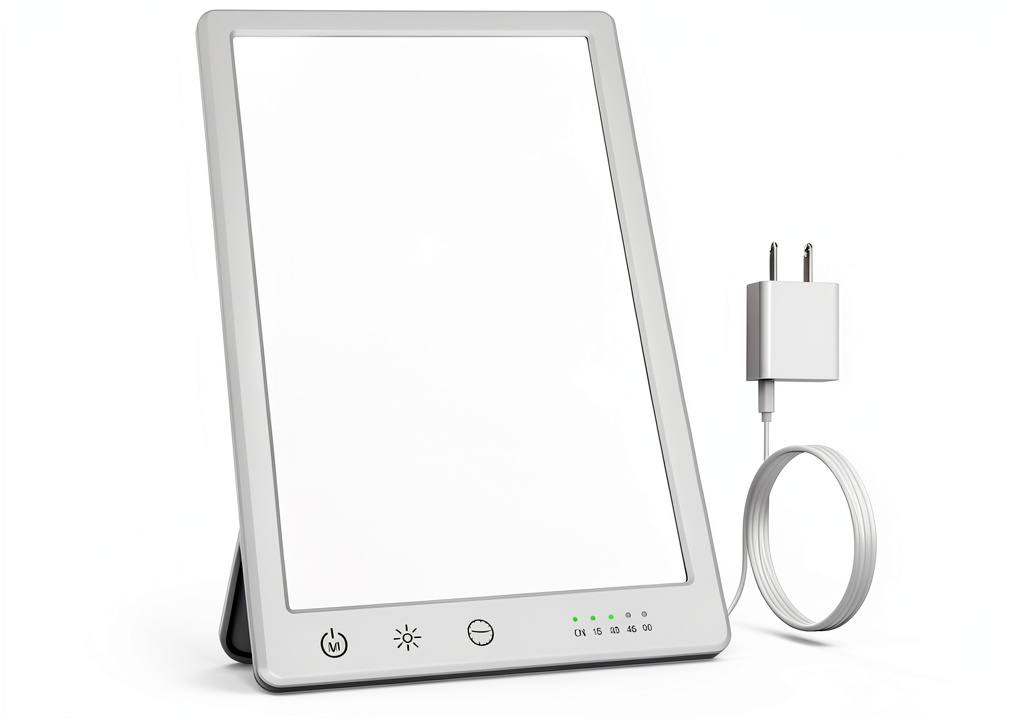 Fitfirst Sun Lamp displaying adjustable stand and touch controls