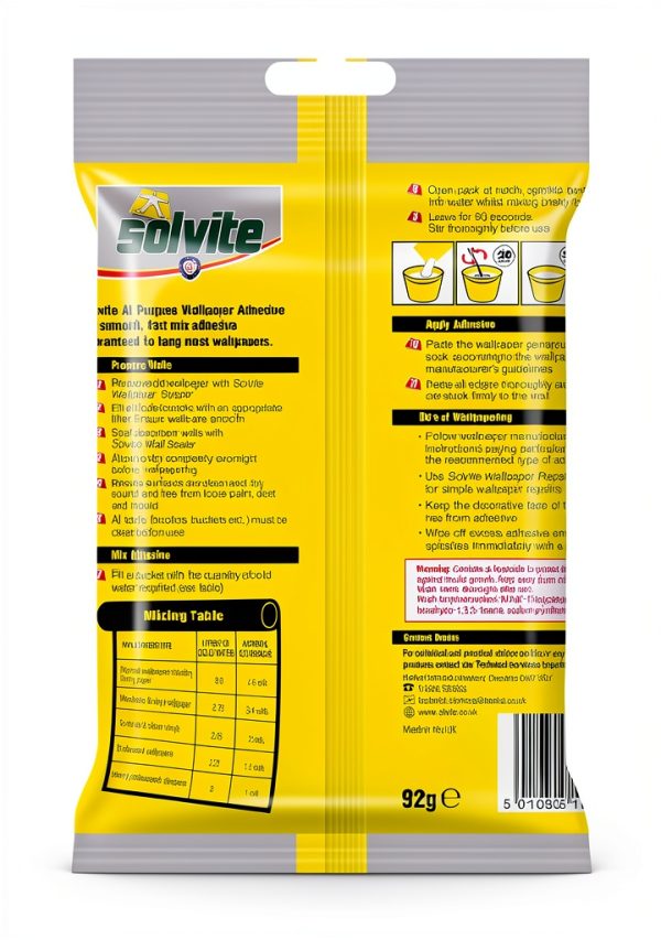 Solvite Wallpaper Adhesive Extra Strong All Purpose Paste-1