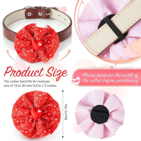 Sanwuta Valentines Dog Collar Charms Heart Design Adjustable-2