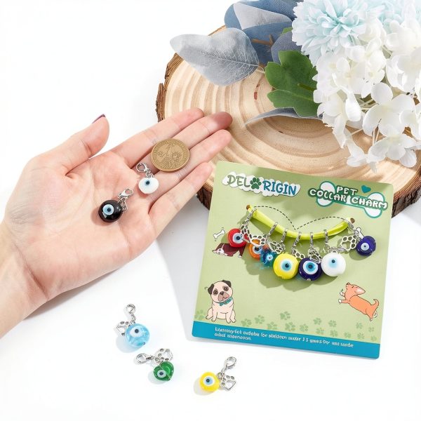 Evil Eye Dog Collar Charms Alloy Pet Accessories Unisex-3