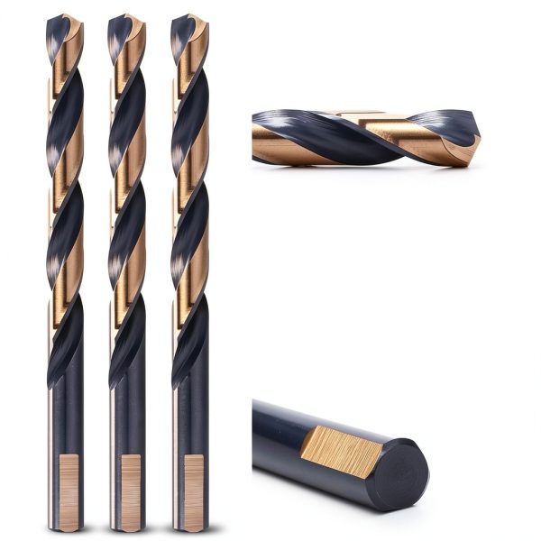 6 PCS, 23/64", Black and Gold Drill Bits-2