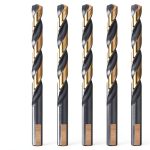 6 PCS, 23/64", Black and Gold Drill Bits-0