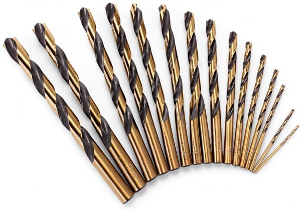Norseman Drill and Tool 66470 15pc Drill Bit Set 135 Split Point Gold-4