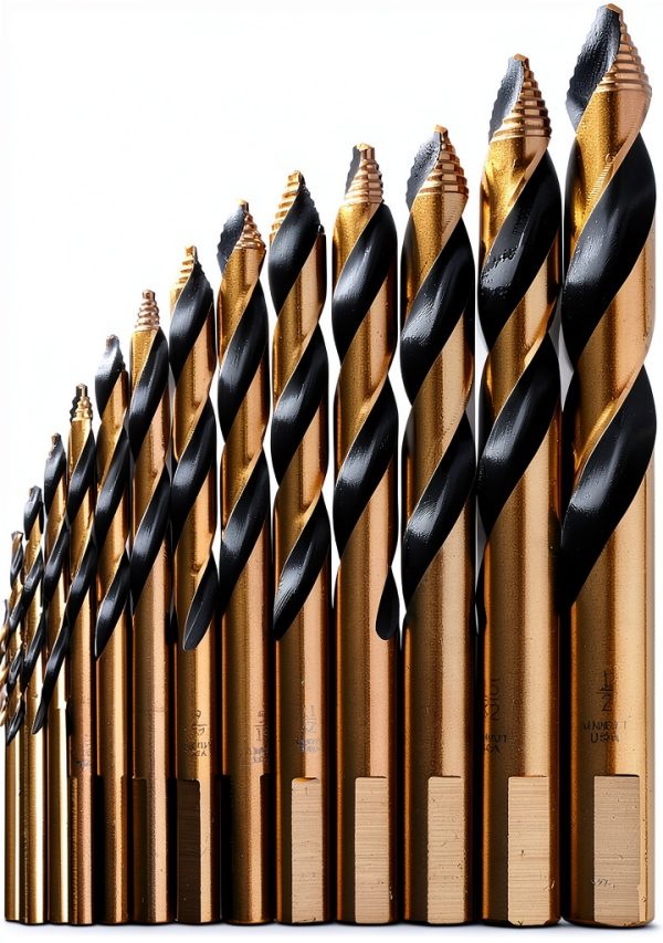 KnKut Mechanics Length Step Point Drill Bit Set 15 Piece 1/16-1/2 Inch-1