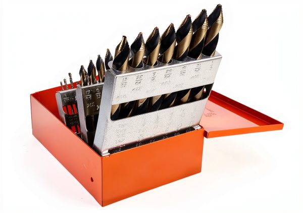KnKut 29 Piece Mechanics Length Step Point Drill Bit Set 1/16"-1/2" by 64ths-3