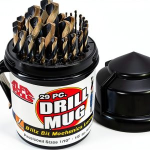 Alfa Tools BBML74290DM Mechanic's Length Drill Bit 29‑Piece Gold-0