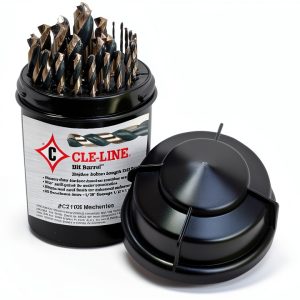 Cle-line C21165 Length Drill Set 1875R HSS 1/16-1/2 Black Gold-0
