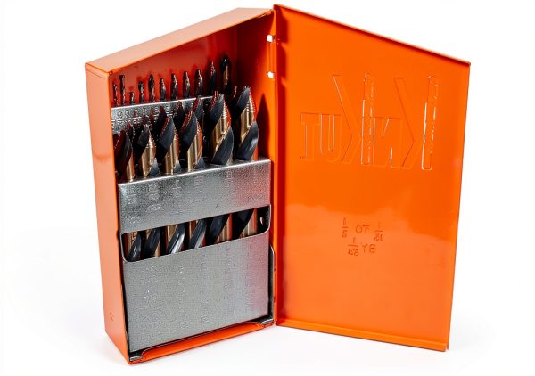 KnKut 29 Piece Mechanics Length Step Point Drill Bit Set 1/16"-1/2" by 64ths-0